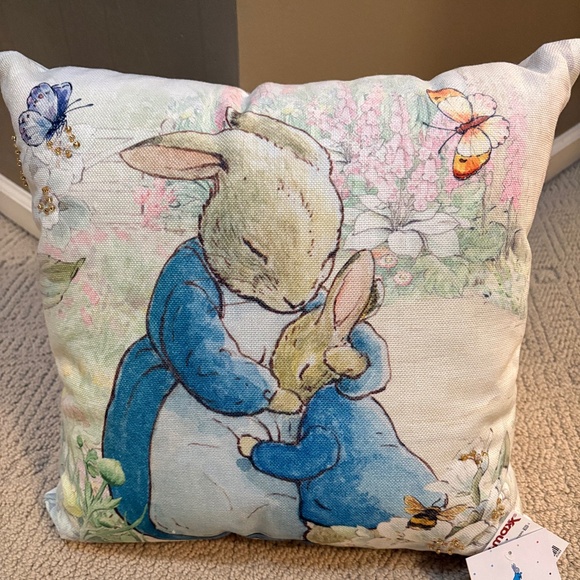 beatrix potter Other - Peter Rabbit by Beatrix Potter Decorative Pillow with Bead Accents Brand new
